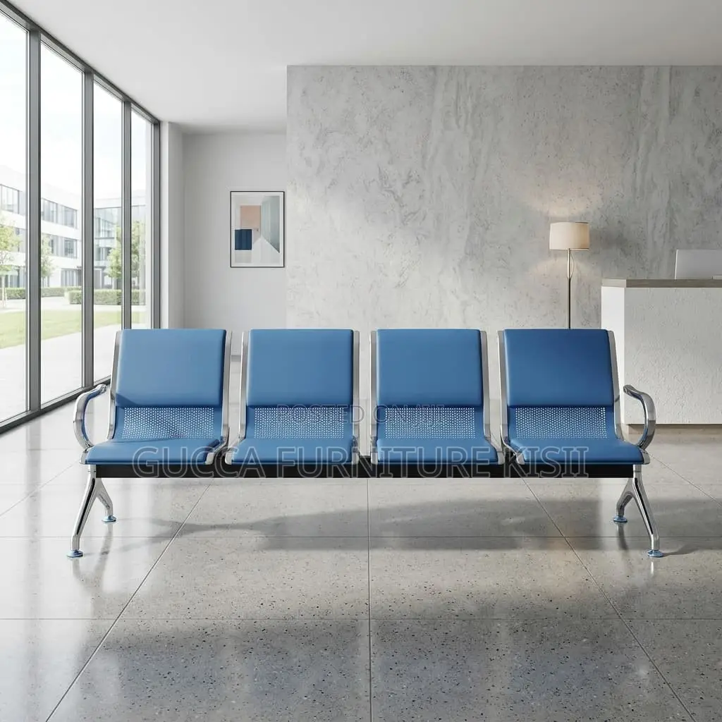 Waiting Bench; 4-Link Executive Padded Waiting Bench