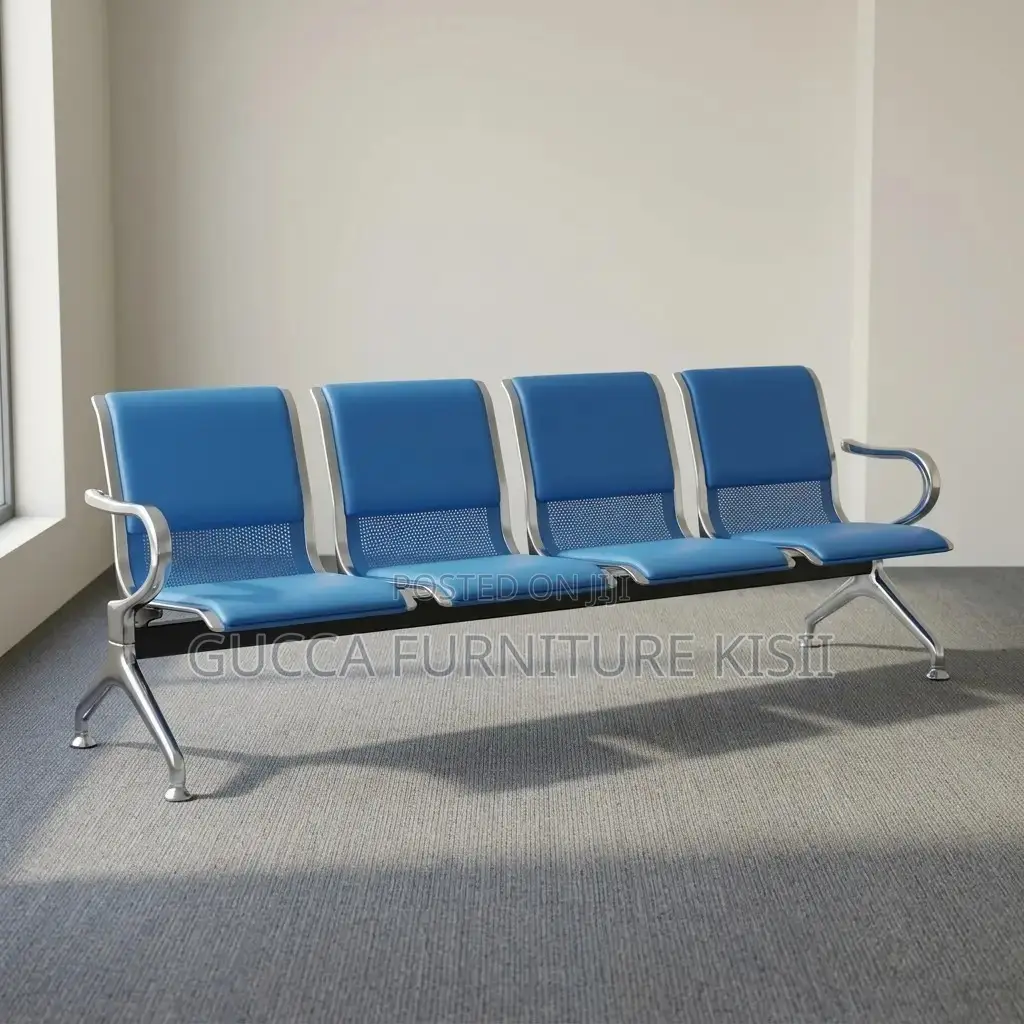 Waiting Bench; 4-Link Executive Padded Waiting Bench