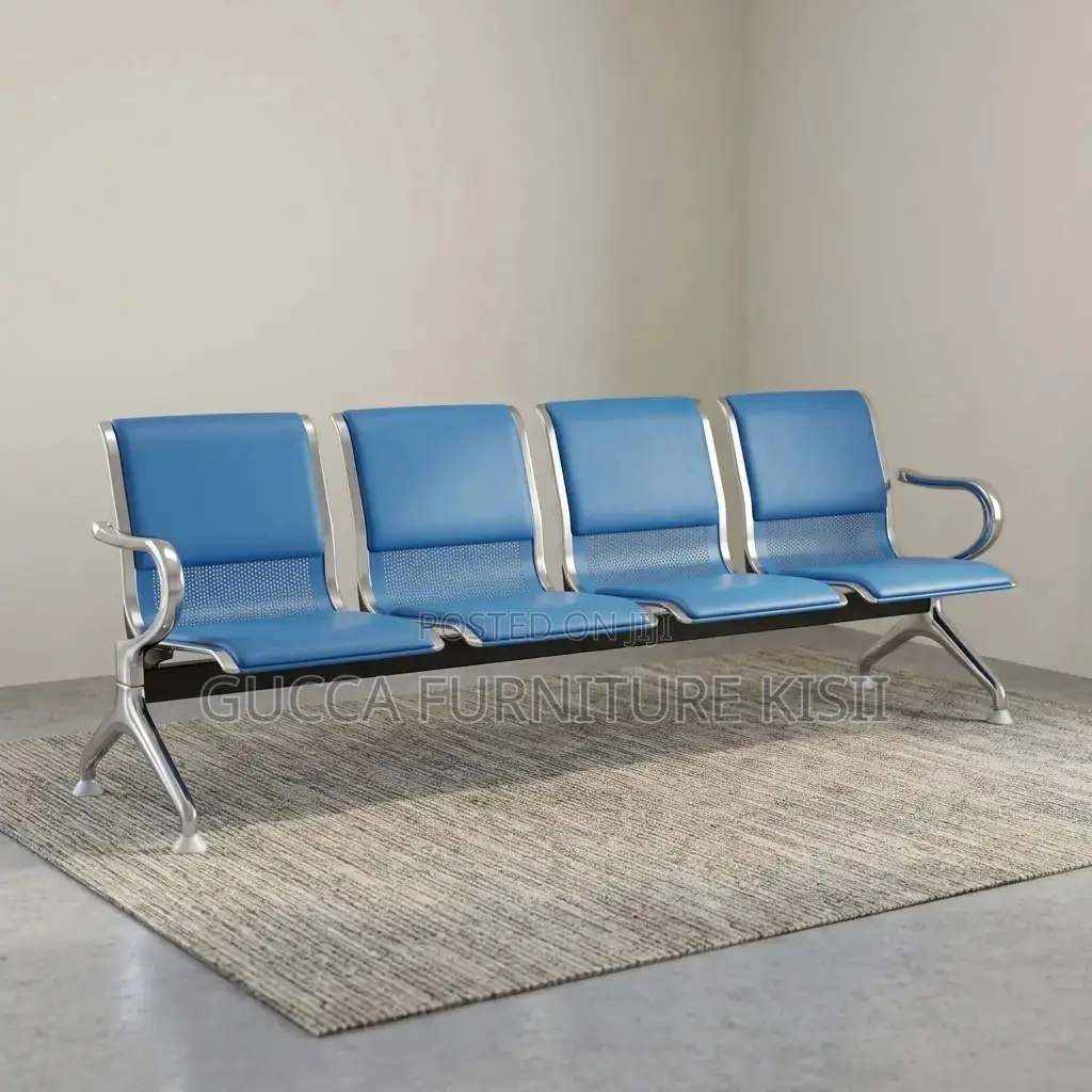 Waiting Bench; 4-Link Executive Padded Waiting Bench
