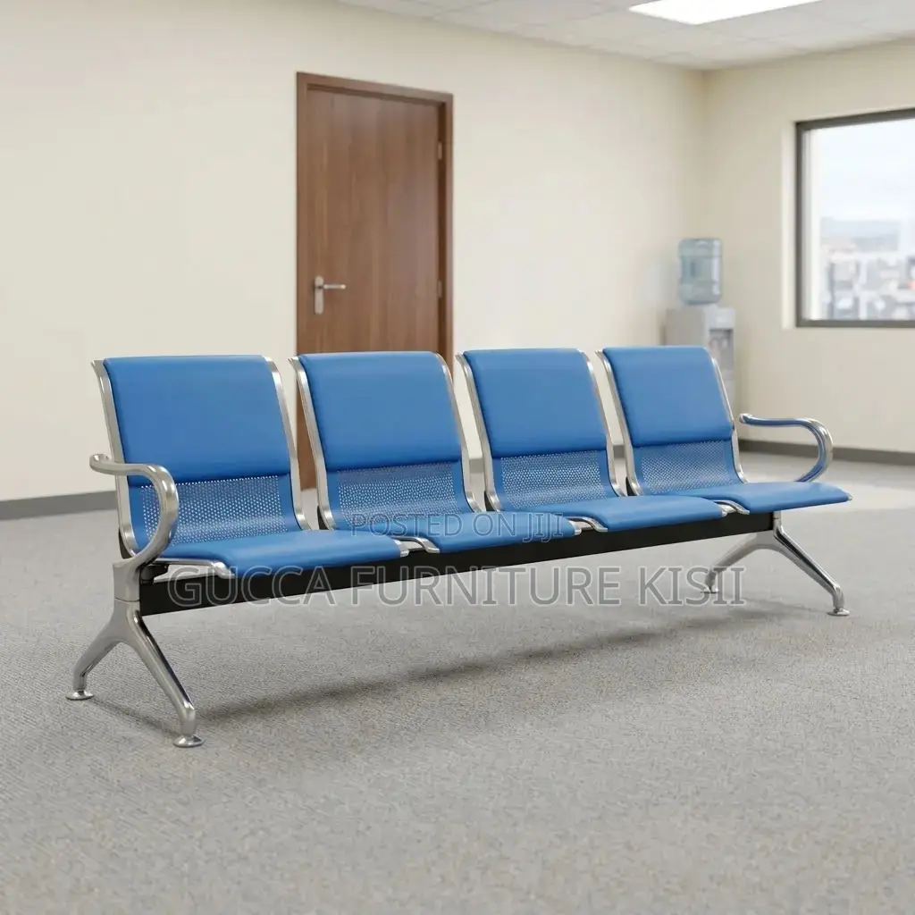 Waiting Bench; 4-Link Executive Padded Waiting Bench
