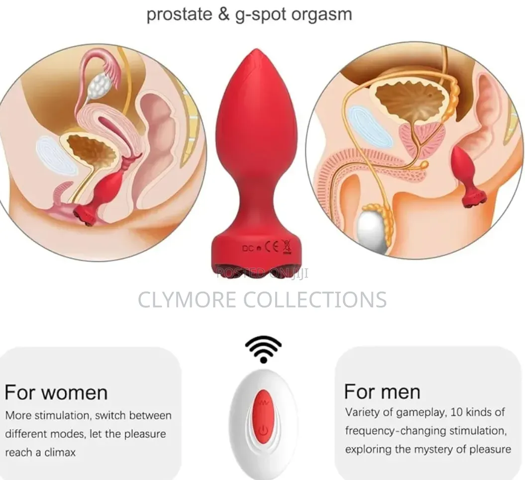 Remote Control Rose Anal Vibrator & Prostate Massager for Men & Women