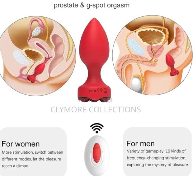 Remote Control Rose Anal Vibrator & Prostate Massager for Men & Women