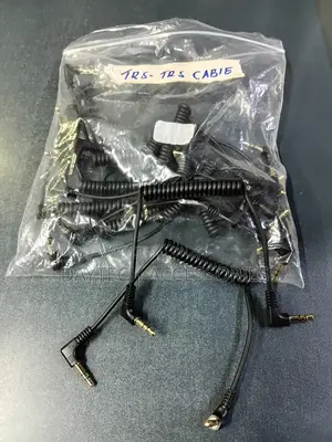 3.5mm Microphone Cable TRS to TRS Coiled Audio Cable