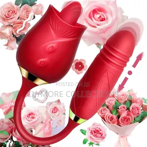 Automatic Thrusting G-Spot Dildo With Rose Suction Clitoral Massager