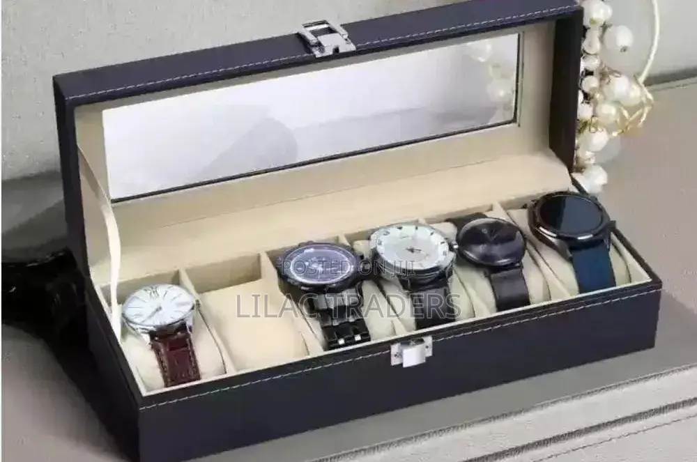 *✅Watch Organisers 6 Slot*. *✅Material PU Leather* Ce
