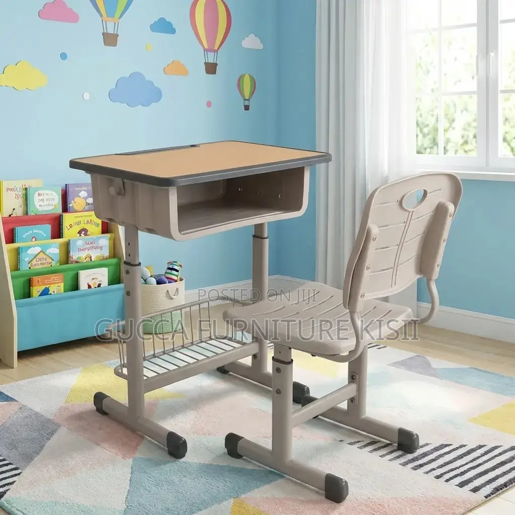 Kids Furniture; Vibrant Ergonomic Children Study Desk and Chair