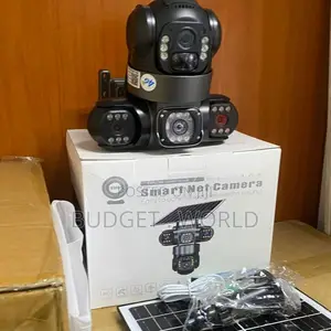 V380 4G Triple Lens Solar Powered Alarm Siren and Strobe Light