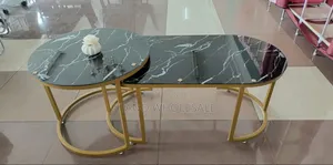 Black Oval Nesting Table