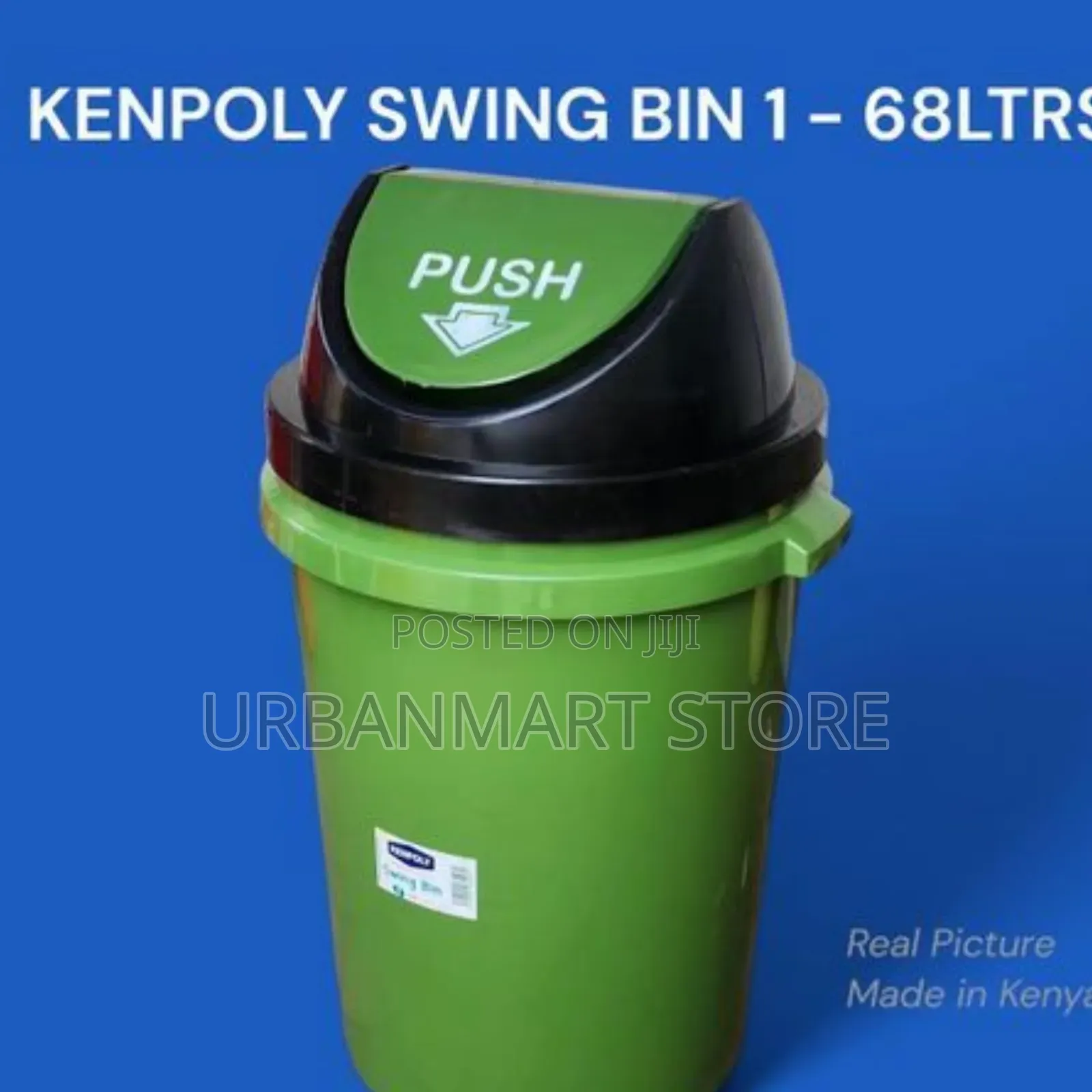 KENPOLY Swing Bin 68 Litres With Push Lid