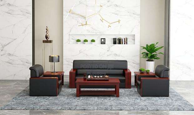 5-Seater Executive Waiting Sofa : Office Reception Sofa Set