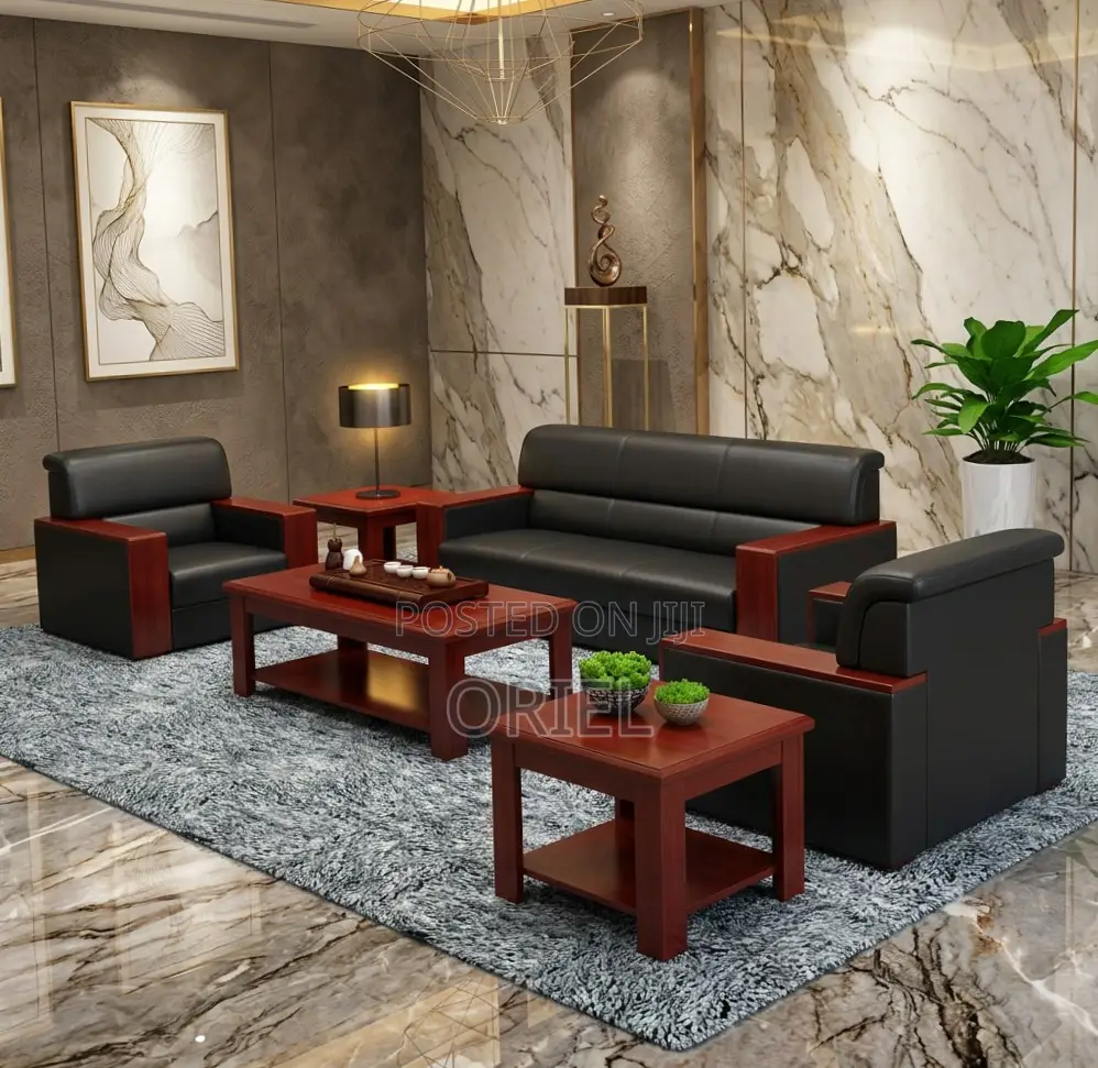 5-Seater Executive Waiting Sofa : Office Reception Sofa Set