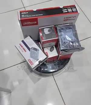 Dahua 4 Channels 4 Cameras Complete Kit CCTV Cameras Package Full Kit