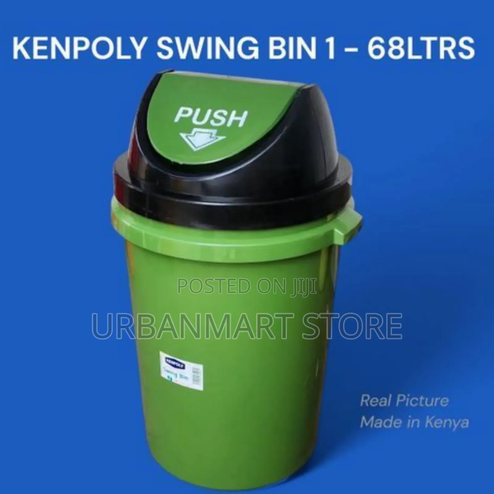 Kenpoly 68L Swing Top Waste Bin Made in Kenya