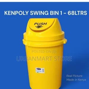 Brand New 68L Kenpoly Swing Bin Durable Plastic Waste Bin