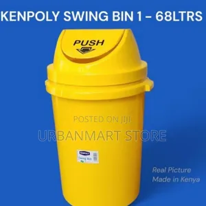 KENPOLY Swing Waste Bin 68L Heavy Duty Plastic