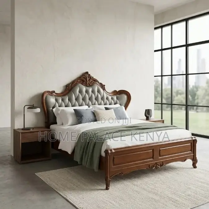 Bed; Classic Modern American Style Solid Wooden Bed for Master Bedroom