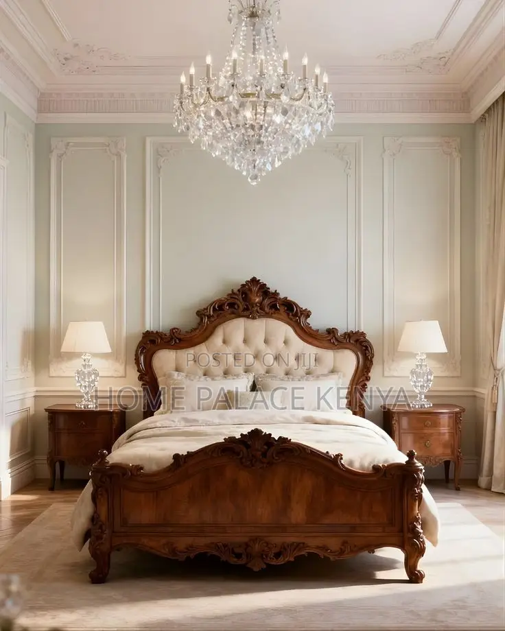 Bed; Classic Modern American Style Solid Wooden Bed for Master Bedroom