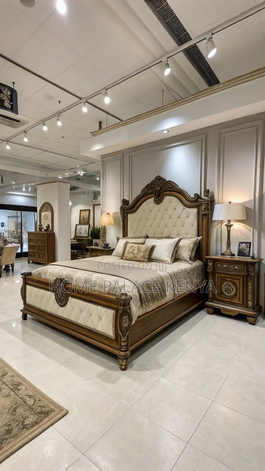 Bed; Classic Modern American Style Solid Wooden Bed for Master Bedroom
