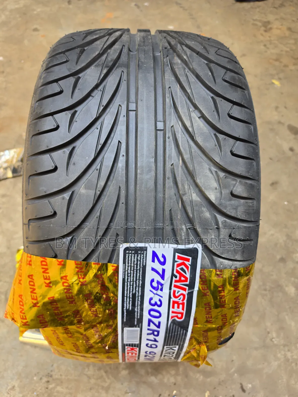 275 /30 R19 Kenda Tires