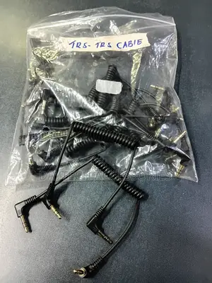 3.5mm TRS to TRS Coiled Angled Audio Adapter Cable