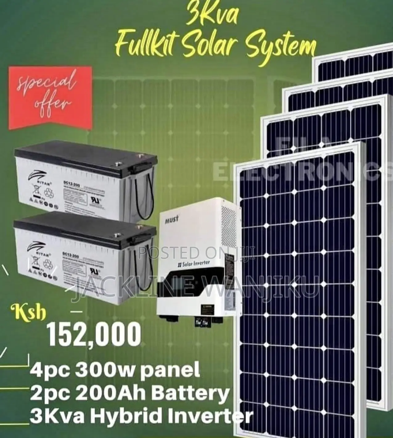 3KVA FULL KIT SOLAR SYSTEM / 3 Kva Solar System Backup