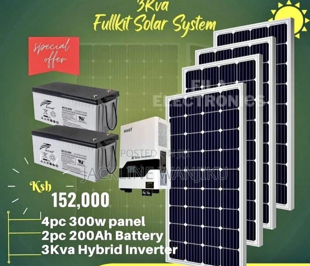 3KVA FULL KIT SOLAR SYSTEM / 3 Kva Solar System Backup