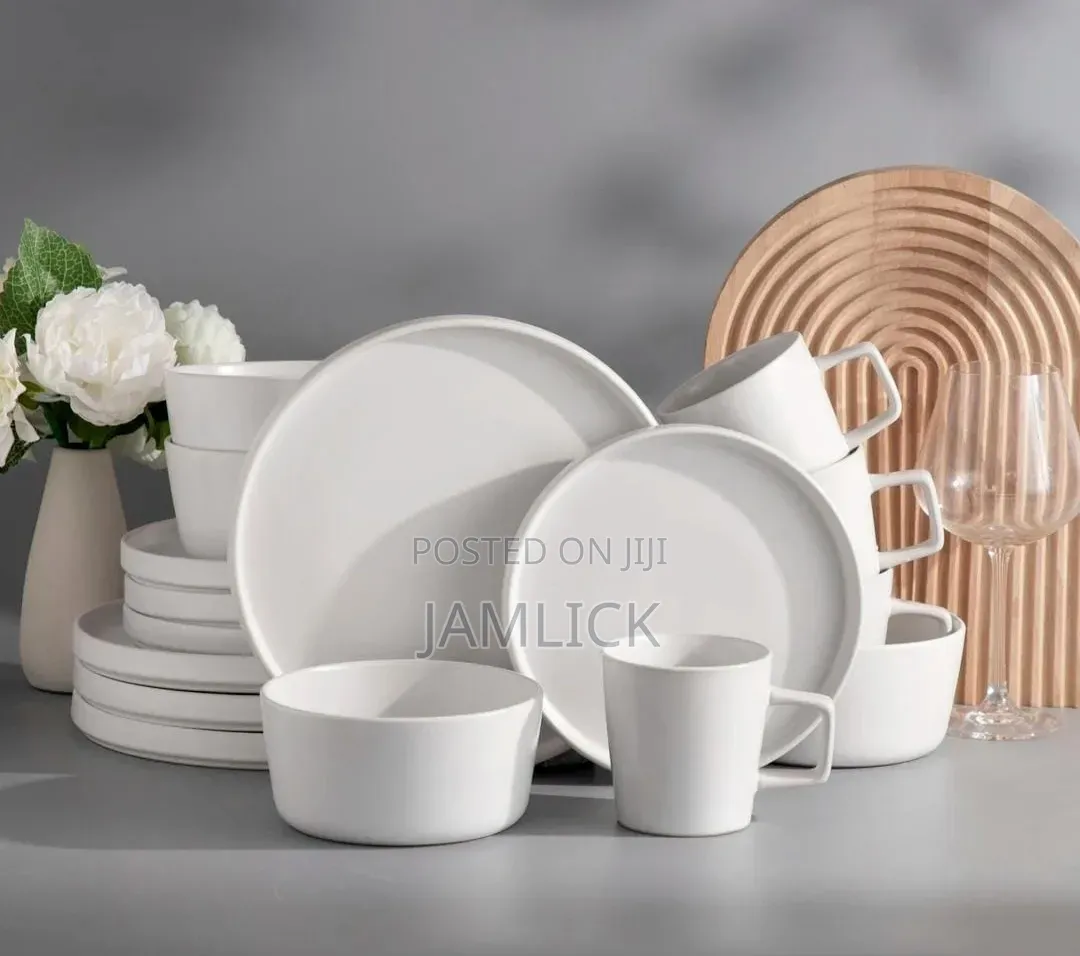 16pcs White Porcelain Dinner Set – Jm