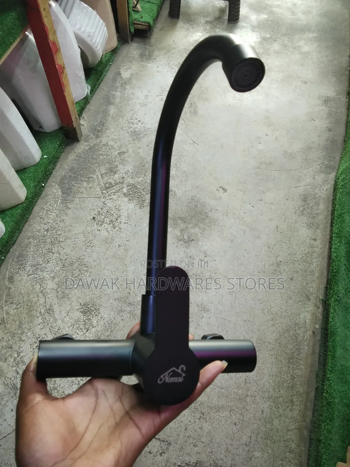 Black Wall Mounted Kitchen Mixer