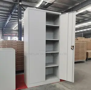 Office Cabinet; Metallic Lockable 2 Door Office Storage Cabinet