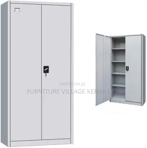 Office Cabinet; Metallic Lockable 2 Door Office Storage Cabinet
