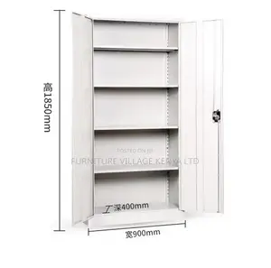 Office Cabinet; Metallic Lockable 2 Door Office Storage Cabinet
