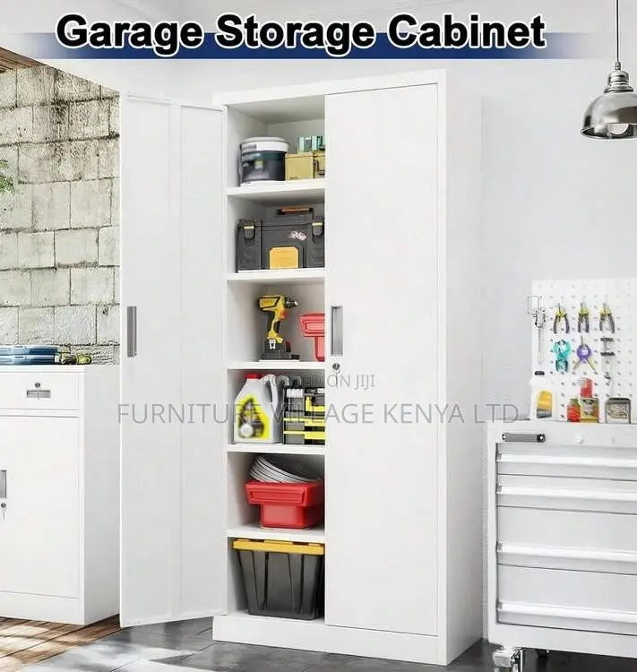Office Cabinet; Metallic Lockable 2 Door Office Storage Cabinet