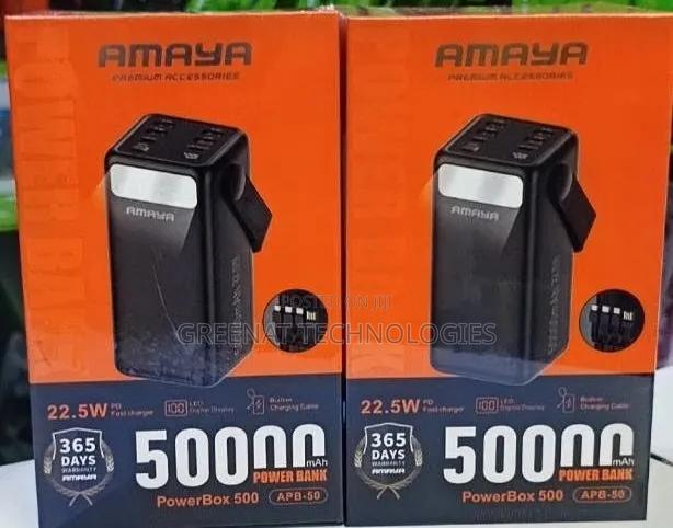 Amaya PowerBox 500 50,000mAh Power Bank 22.5W PD Fast Charge LED