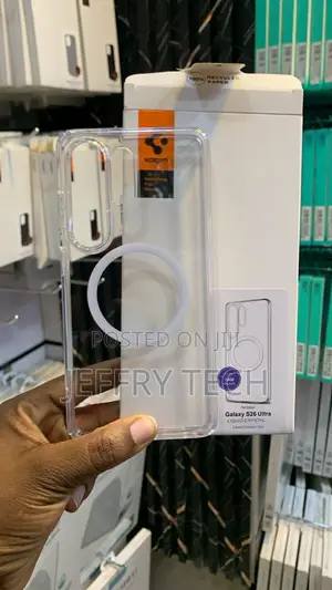 Clear Spigen Ultra Hybrid MagFit Case for the iPhone 16