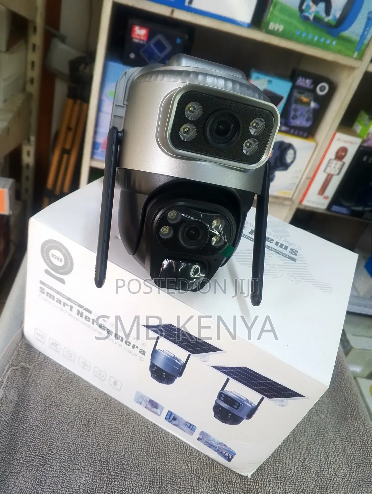 4G Dual Solar Camera With Backup Battery V380 Pro App
