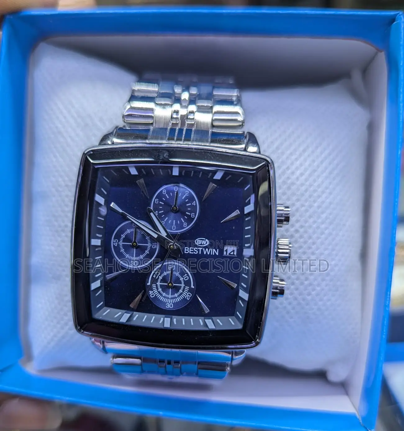 BESTWIN Men’s Luxury Watch – Silver Stainless Steel