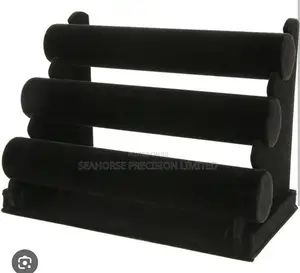 3-Tier Watch Display Stand – Black Velvet