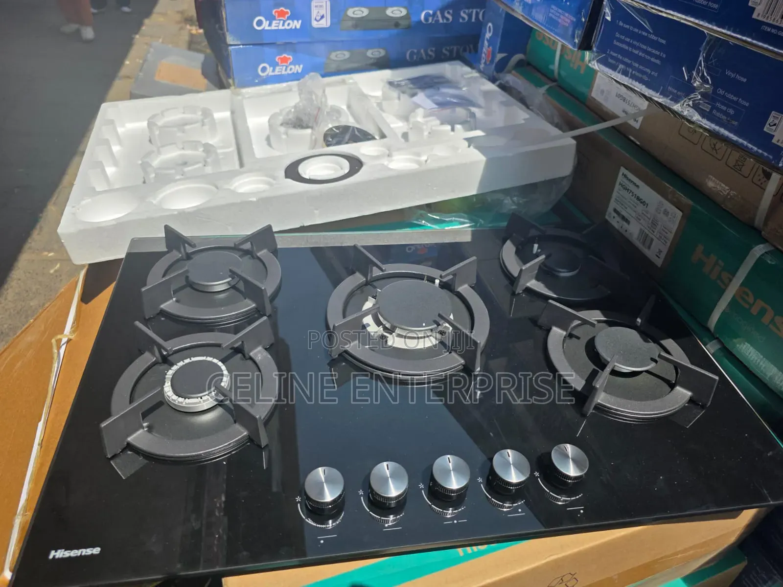 76cm Built-in Gas Hob – 5 Burner Stainless Steel Gas Cooker