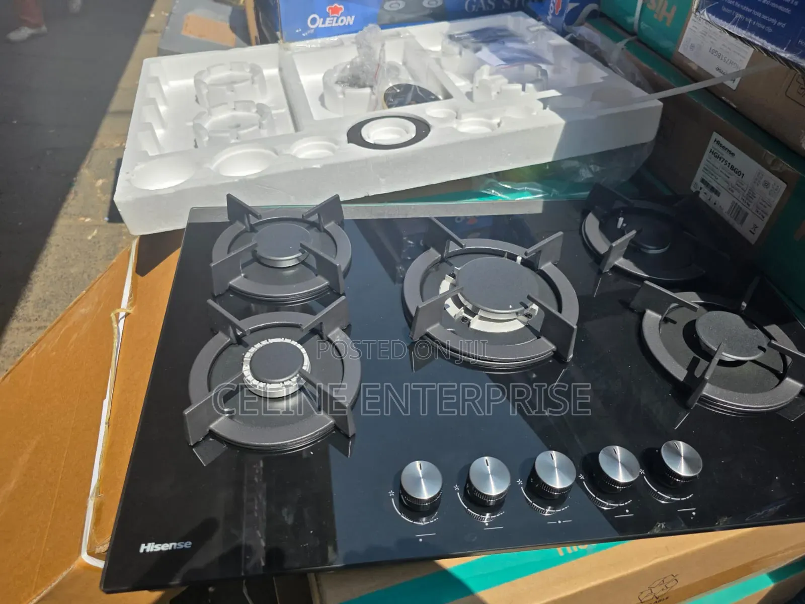 Premium 76cm Built-in Gas Hob – 5 Burners With Auto Ignition