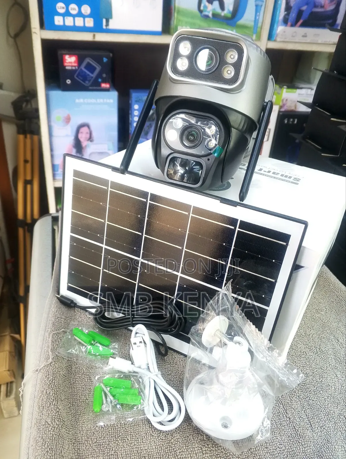 V380 4g Solar Security Camera Dual Lens