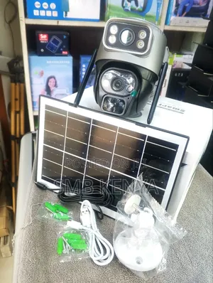 V380 4g Solar Security Camera Dual Lens