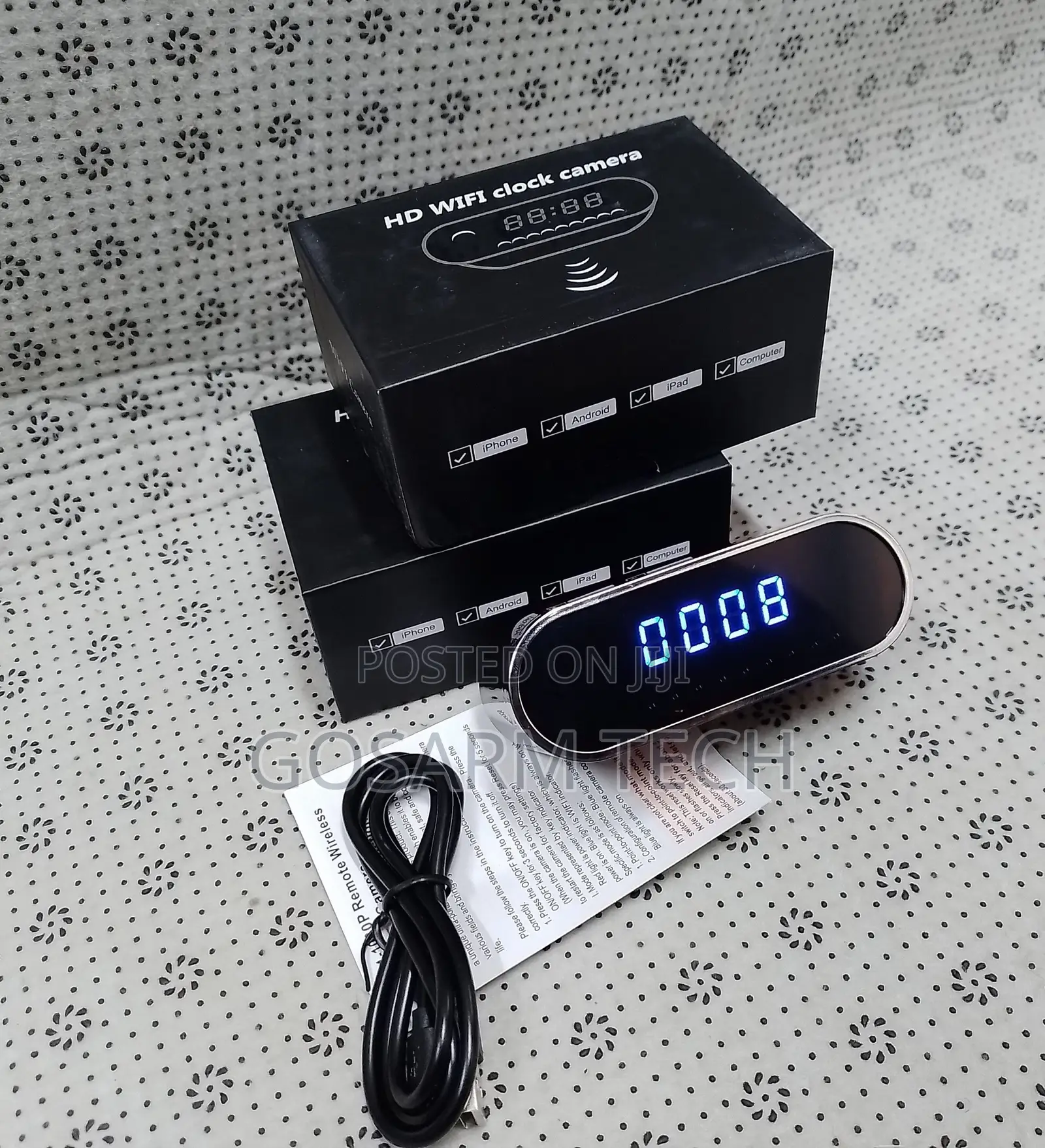 Hidden Spy Camera Digital Table Clock – Full HD 1080P Wi-Fi Camera