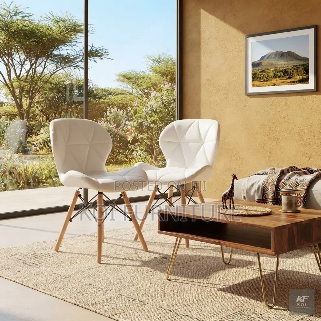 Home Chairs; Ergonomic Mid Backrest Butterfly Dining Chairs