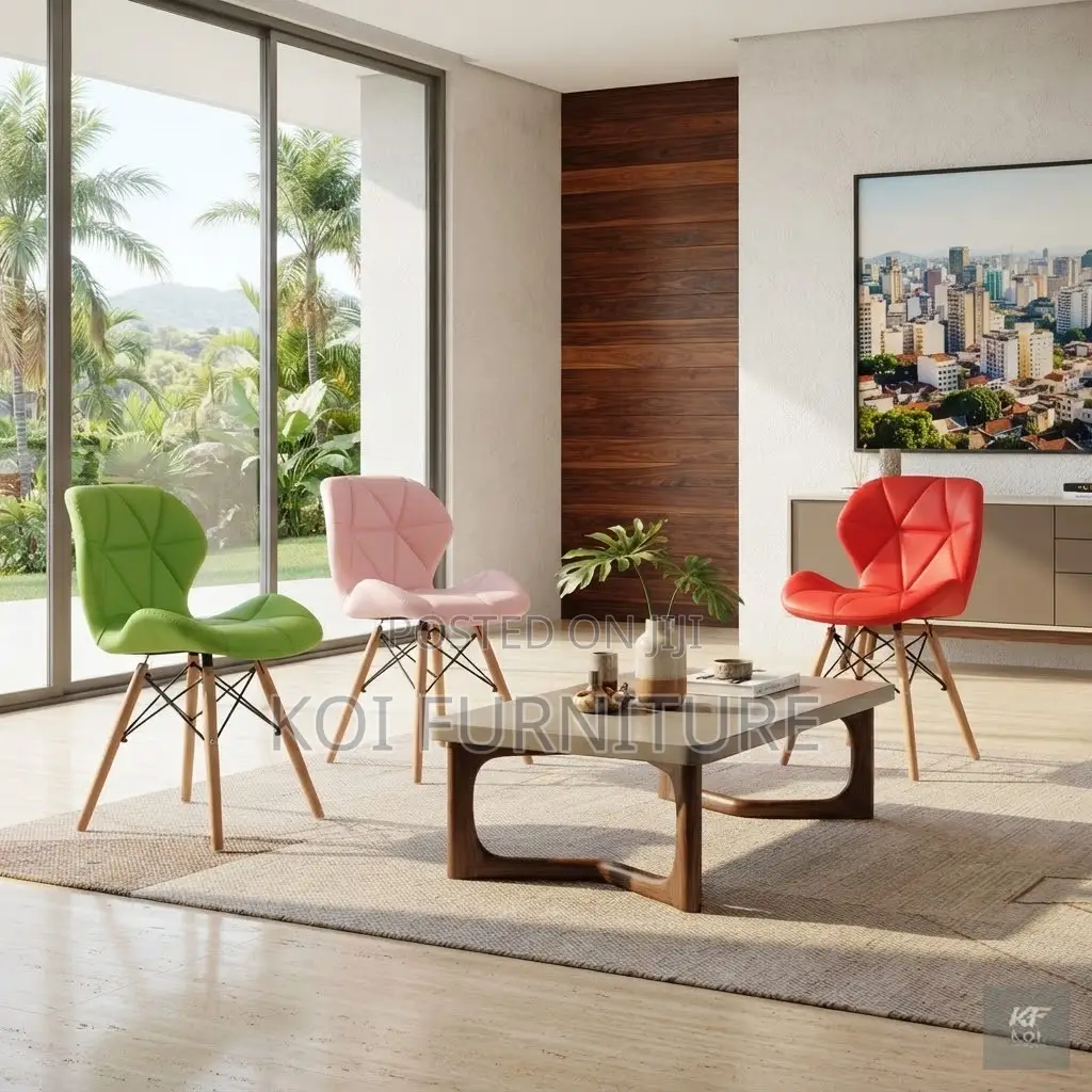 Home Chairs; Ergonomic Mid Backrest Butterfly Dining Chairs