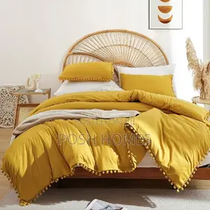 Pom-Pom Laced Design Duvet Cover Set