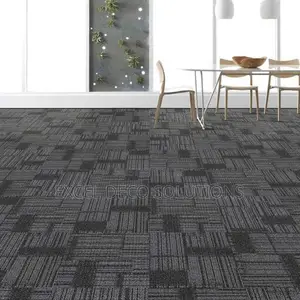 Textured Carpet Tiles – Patterned Ribbed Loop Pile Design
