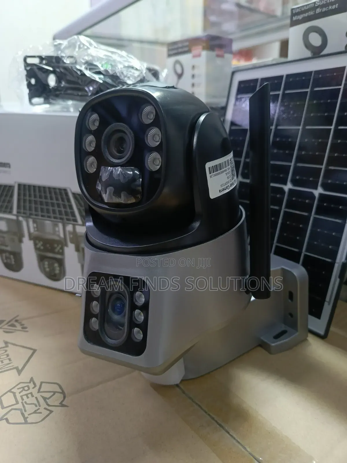 V380 4K Solar-Powered PTZ IP Camera – Wireless Multi-Lens Security