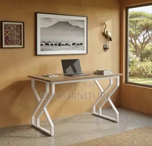 Office Desk; 1200mm Brown Metal Finish Home Computers Desks