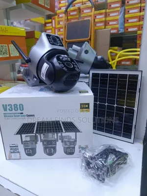 V380 Pro Ultra-Vision Dual-Lens Solar Security Camera 10X Hybrid Zoom