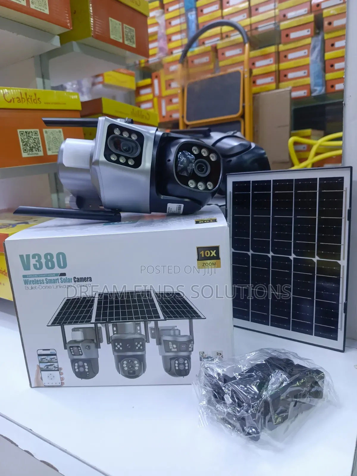 V380 Sentinel 4K Multi-Lens Solar PTZ Camera – 360° Panoramic View